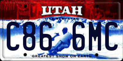 UT license plate C866MC