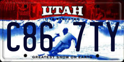 UT license plate C867TY