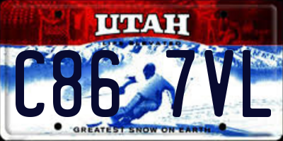 UT license plate C867VL