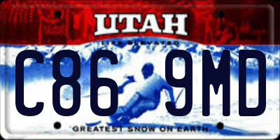 UT license plate C869MD