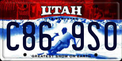 UT license plate C869SO