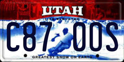 UT license plate C870OS