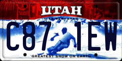 UT license plate C871EW