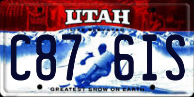 UT license plate C876IS