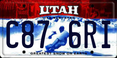 UT license plate C876RI