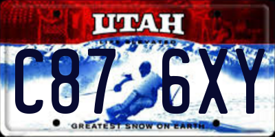 UT license plate C876XY