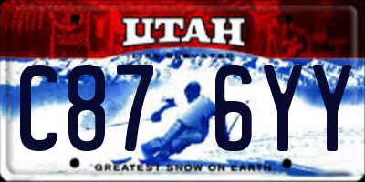 UT license plate C876YY