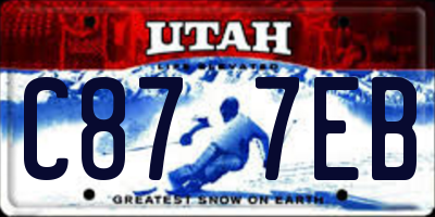 UT license plate C877EB
