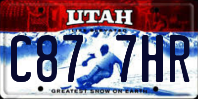 UT license plate C877HR