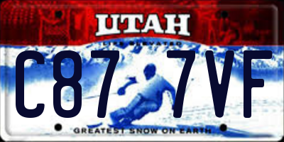 UT license plate C877VF