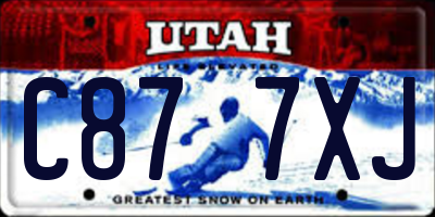 UT license plate C877XJ