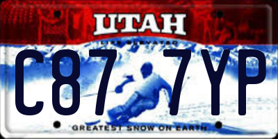 UT license plate C877YP