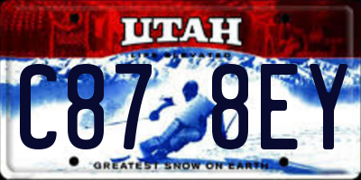 UT license plate C878EY