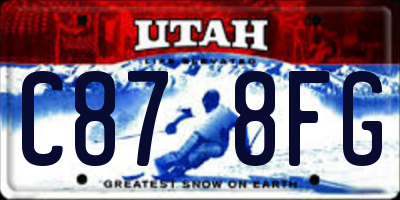 UT license plate C878FG