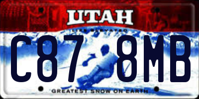 UT license plate C878MB