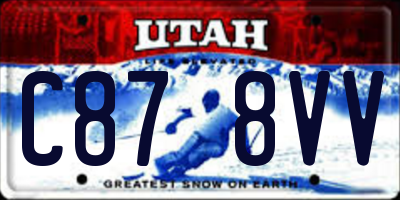 UT license plate C878VV