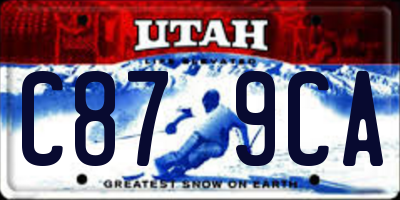 UT license plate C879CA