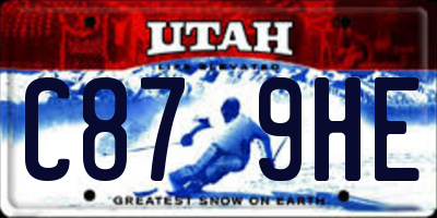 UT license plate C879HE