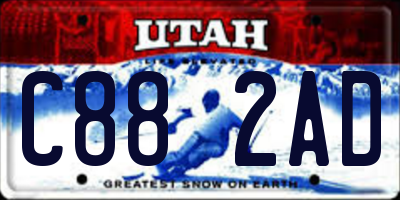 UT license plate C882AD
