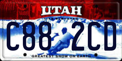 UT license plate C882CD