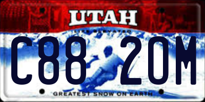 UT license plate C882OM