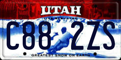 UT license plate C882ZS