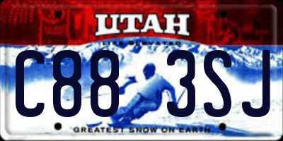 UT license plate C883SJ