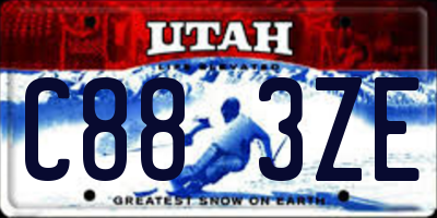 UT license plate C883ZE