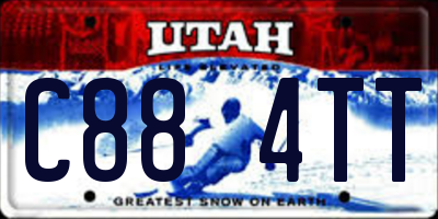 UT license plate C884TT