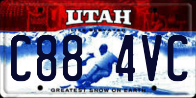 UT license plate C884VC