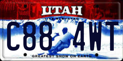 UT license plate C884WT