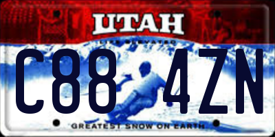 UT license plate C884ZN