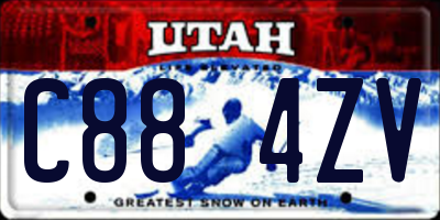 UT license plate C884ZV