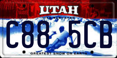 UT license plate C885CB