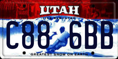 UT license plate C886BB