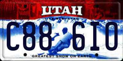 UT license plate C886IO