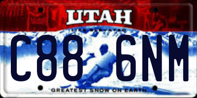 UT license plate C886NM