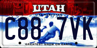 UT license plate C887VK