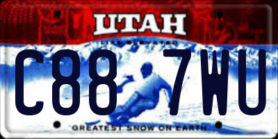 UT license plate C887WU
