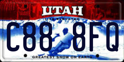 UT license plate C888FQ
