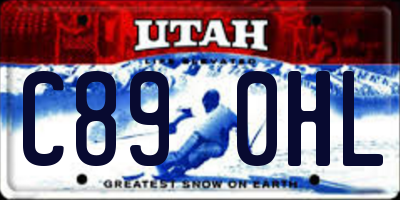 UT license plate C890HL