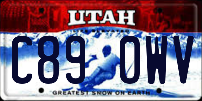 UT license plate C890WV