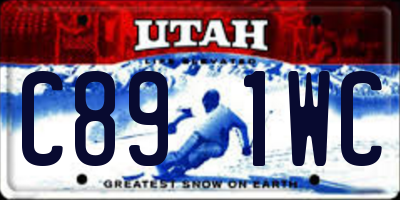 UT license plate C891WC