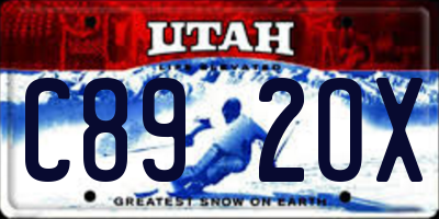 UT license plate C892OX