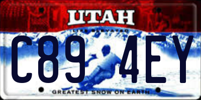 UT license plate C894EY