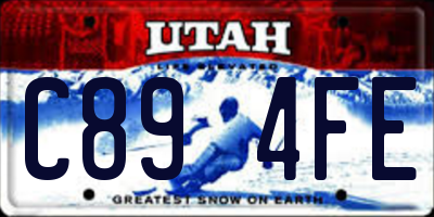 UT license plate C894FE