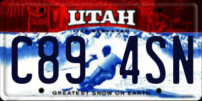 UT license plate C894SN
