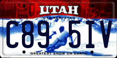 UT license plate C895IV