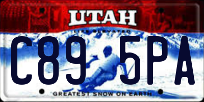 UT license plate C895PA
