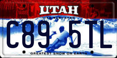 UT license plate C895TL